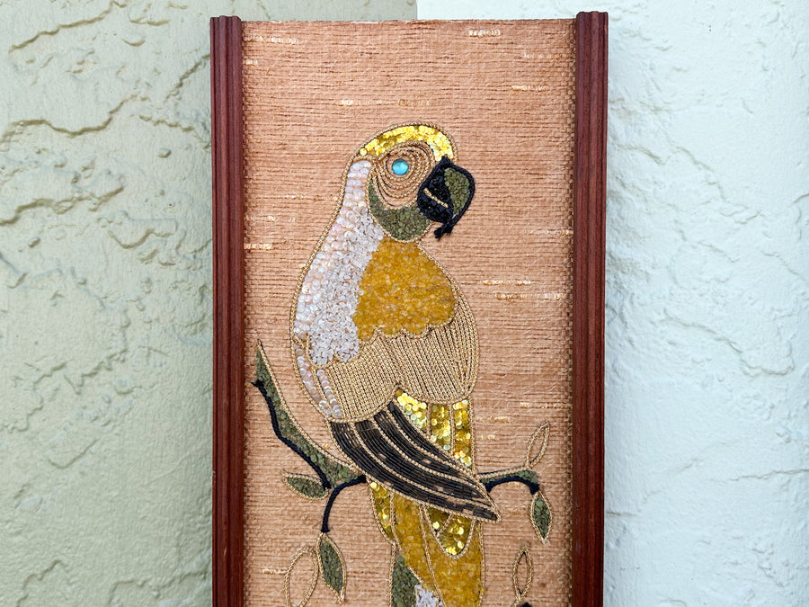 Pair of MCM Regency Gravel Bird Art