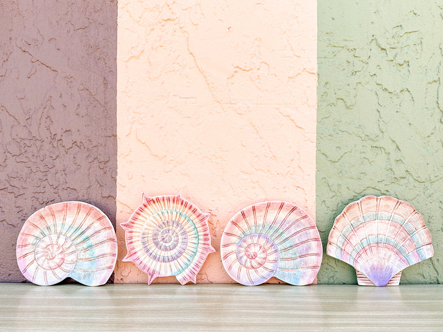 Set of Eight Fitz and Floyd Shell Plates
