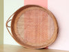 Large Cane and Rattan Tray