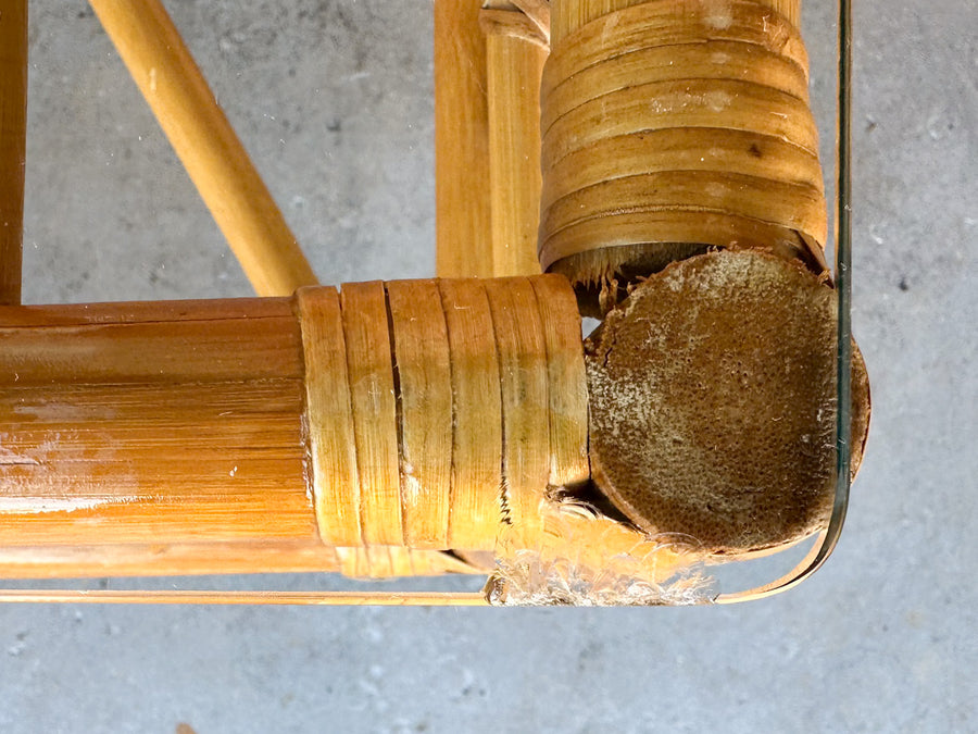 Old Florida Rattan Console