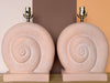 Pair of Pink Nautilus Lamps