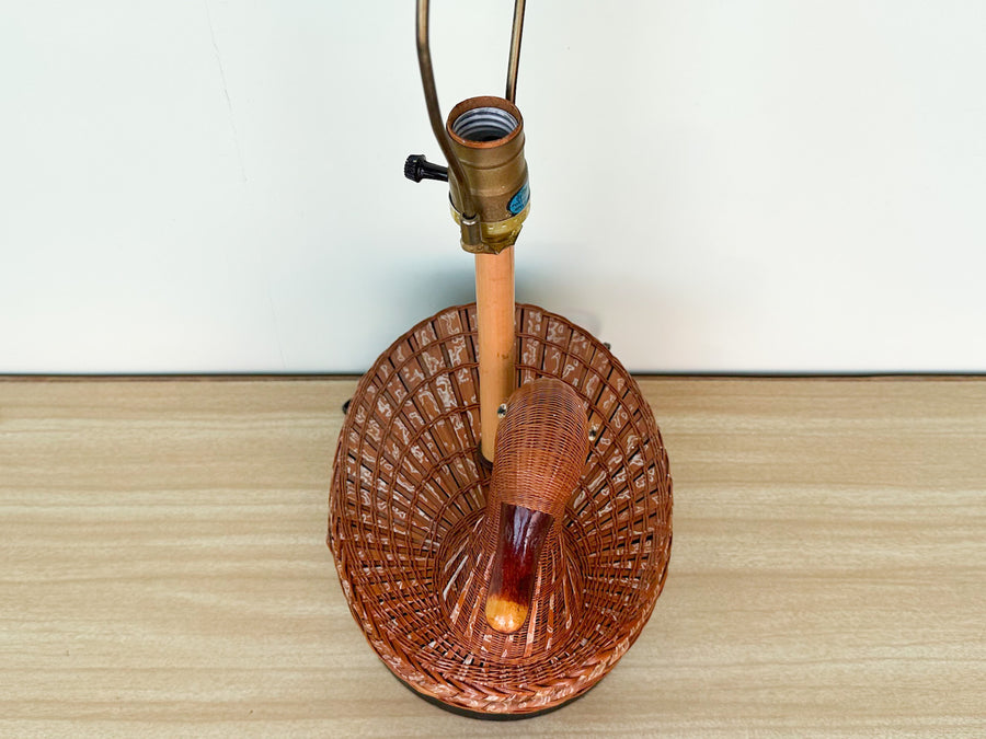 Cute Wicker Duck Lamp