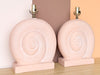 Pair of Pink Nautilus Lamps