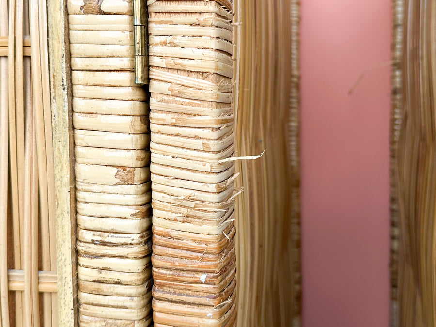 Pair of Island Style Rattan Cabinets