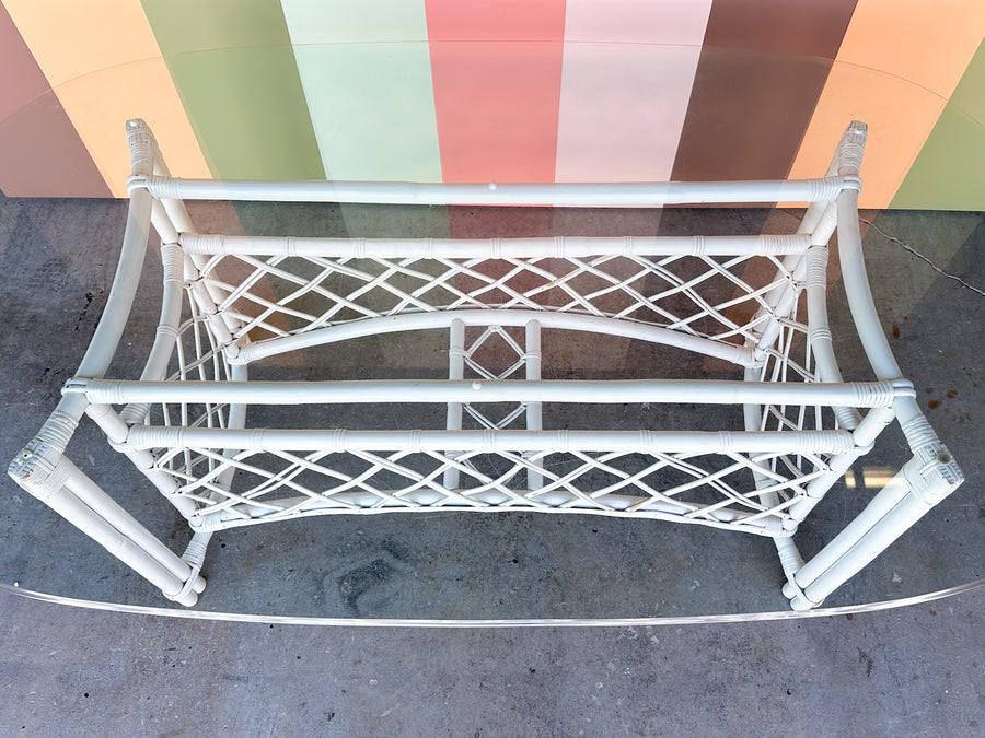 Ficks Reed Rattan Lattice Dining Table