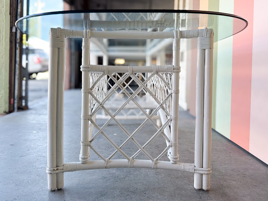 Ficks Reed Rattan Lattice Dining Table