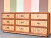 Old Florida Parquet Rattan Dresser