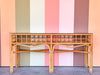 Old Florida Rattan Console