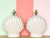 Pair of Coastal Shell Lamps