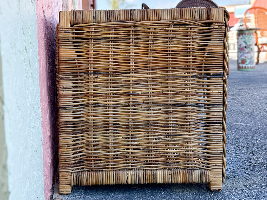 Braided Rattan Nightstand