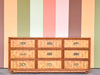 Old Florida Parquet Rattan Dresser
