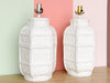 Pair of Woven Ceramic Basket Lamps