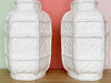 Pair of Woven Ceramic Basket Lamps