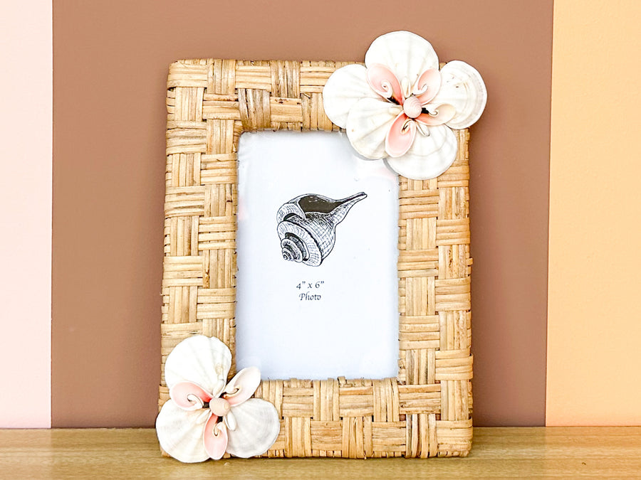 Natural Rattan Shell Frame