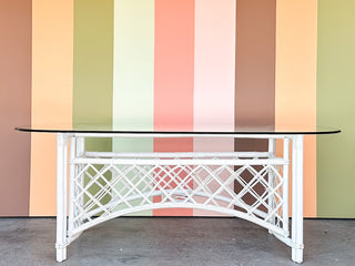 Ficks Reed Rattan Lattice Dining Table