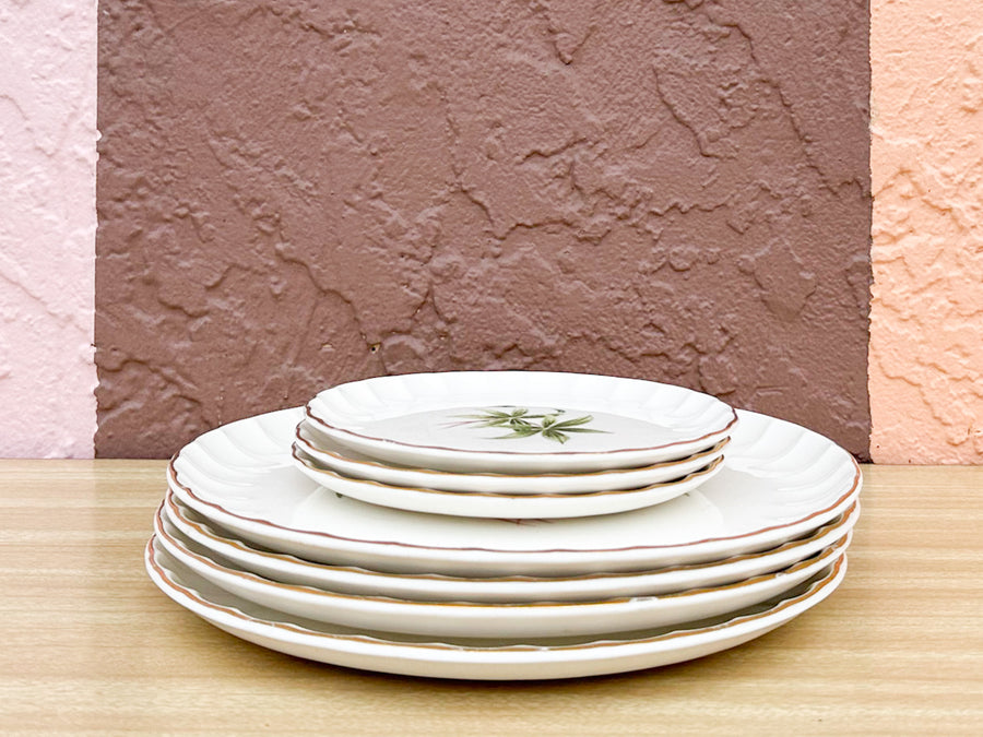 Kips Bay Set of Bamboo Dinner and Salad Plates