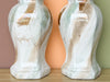 Pair of Marbled Ceramic Lamps