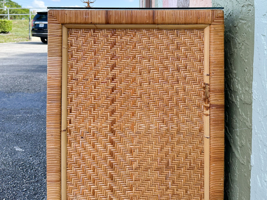 Coastal Style Rattan Wrapped Desk
