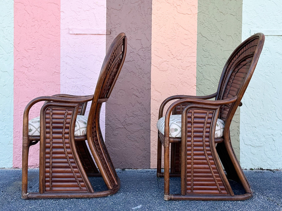 Pair of West Indies Style Bamboo Chairs