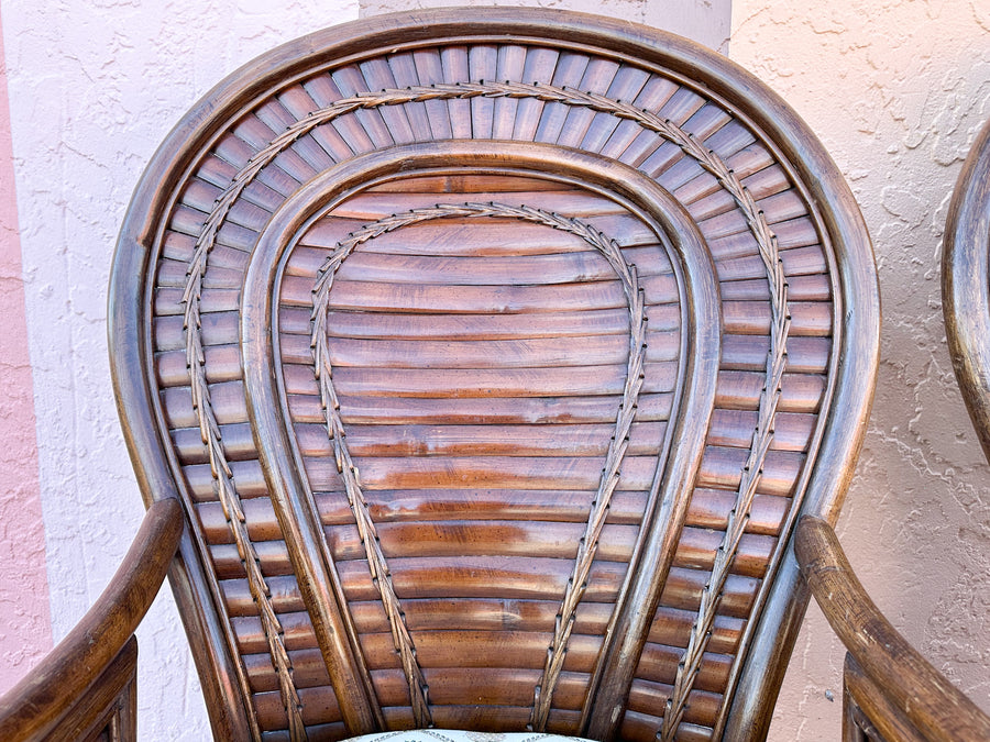 Pair of West Indies Style Bamboo Chairs