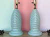 Pair of Petite Seafoam Shell Motif Lamps