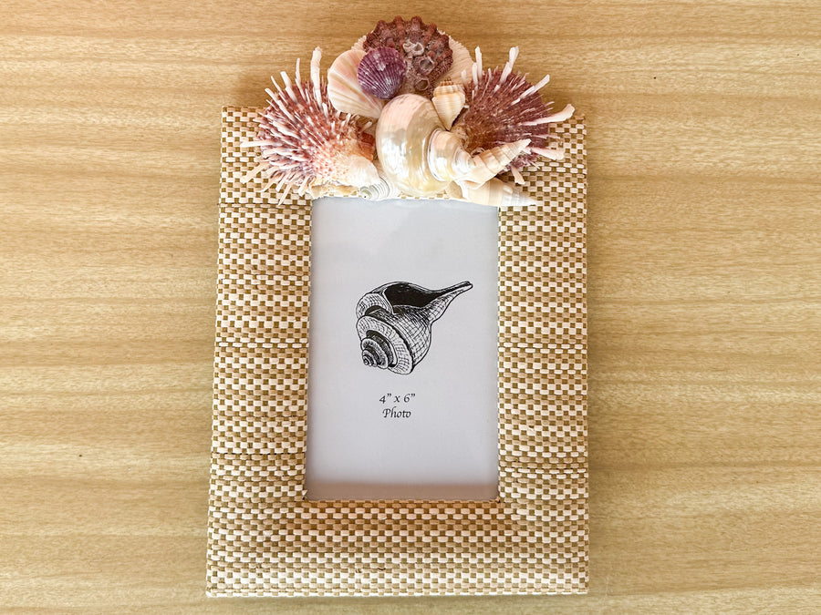 Vintage Rattan Shell Frame