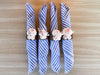 Set of Six Shell Chic Rattan Napkin Rings