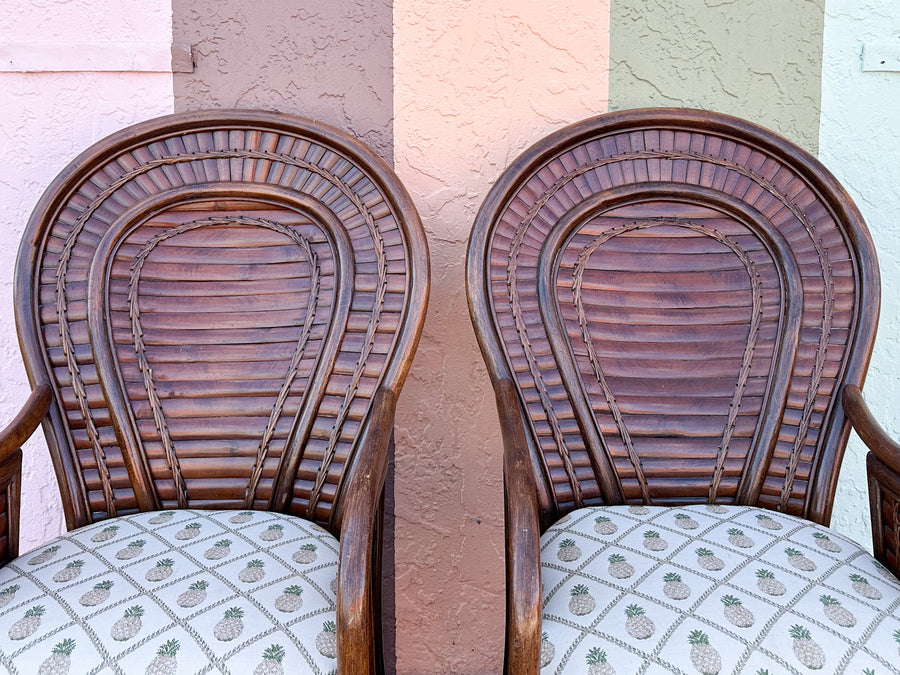 Pair of West Indies Style Bamboo Chairs