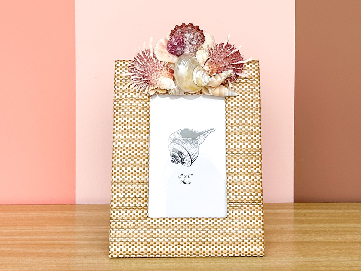 Vintage Rattan Shell Frame