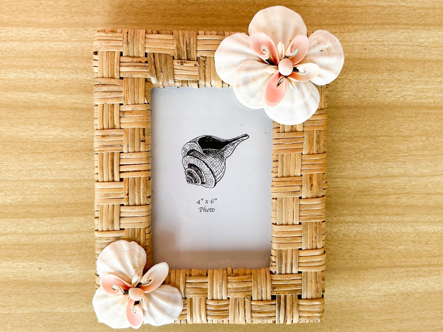 Natural Rattan Shell Frame