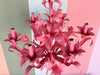 Tole Flower Chandelier - Newly Painted Pink