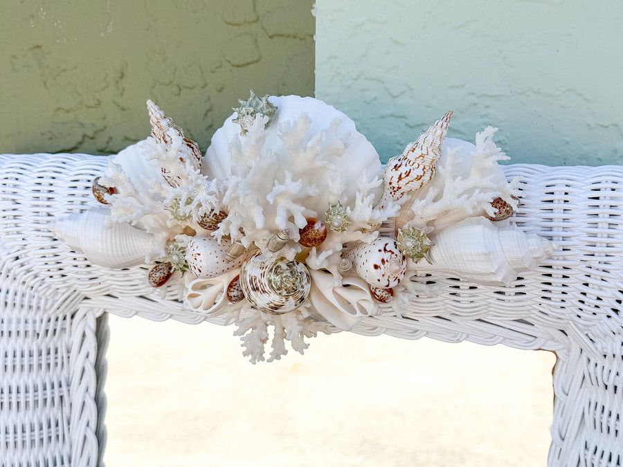 Wicker Chic Shell Mirror
