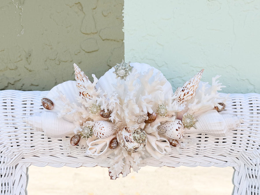 Wicker Chic Shell Mirror