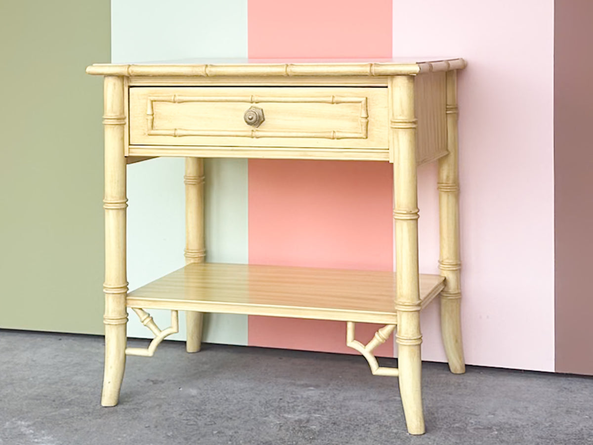 Thomasville Faux Bamboo Nightstand