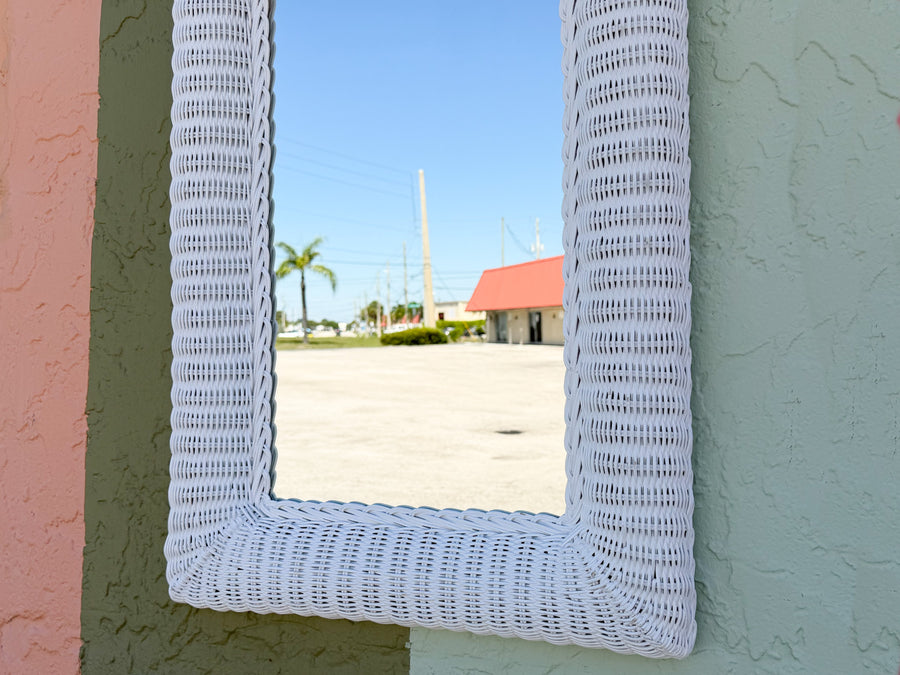 Wicker Chic Shell Mirror