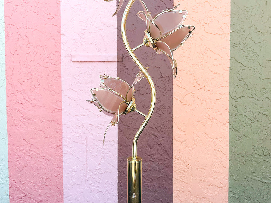 Pink Lotus Flower Floor Lamp