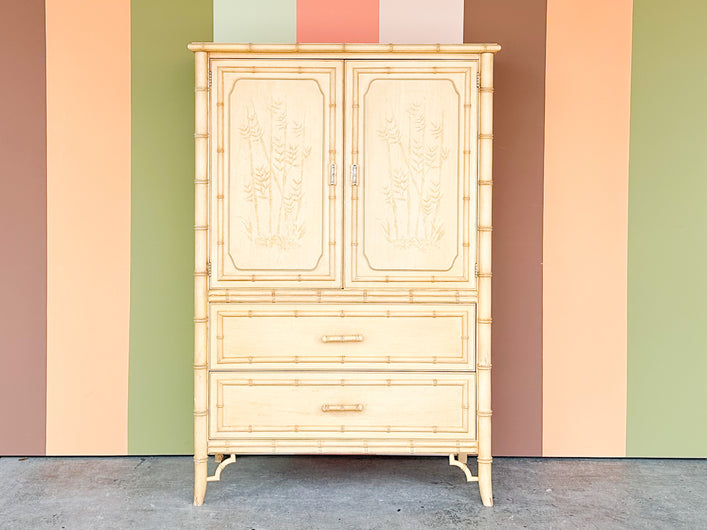 Dixie Aloha Faux Bamboo Armoire