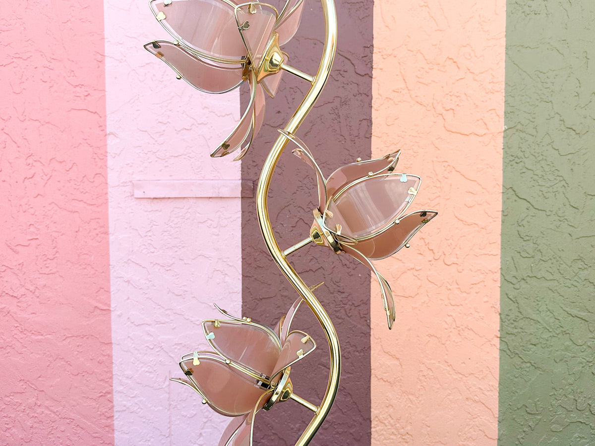 Pink Lotus Flower Floor Lamp