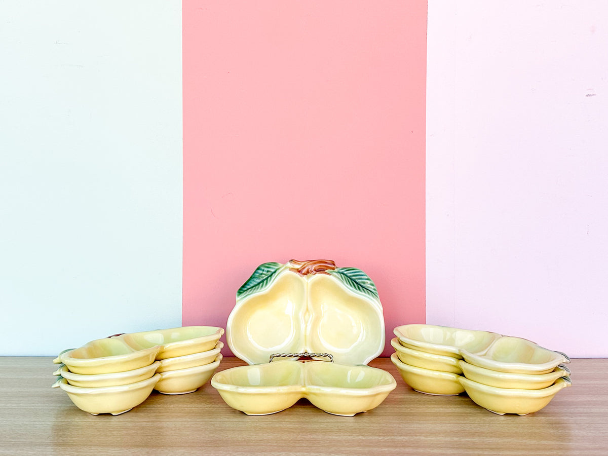 Set of Eight Pear Appetizer Dishes