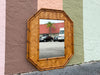 Old Florida Parquet Rattan Mirror