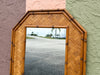 Old Florida Parquet Rattan Mirror