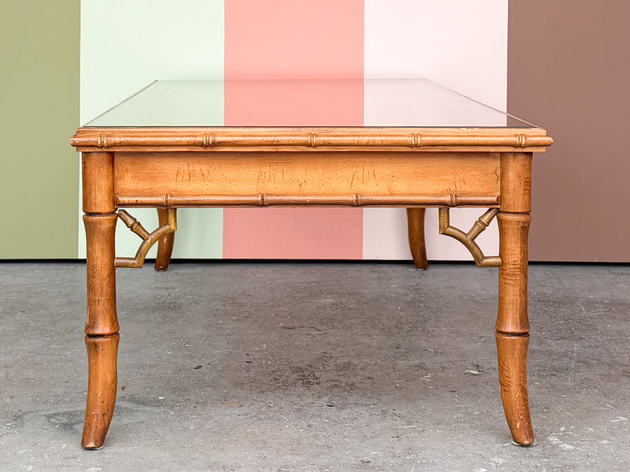 Thomasville Chippendale Faux Bamboo Coffee Table