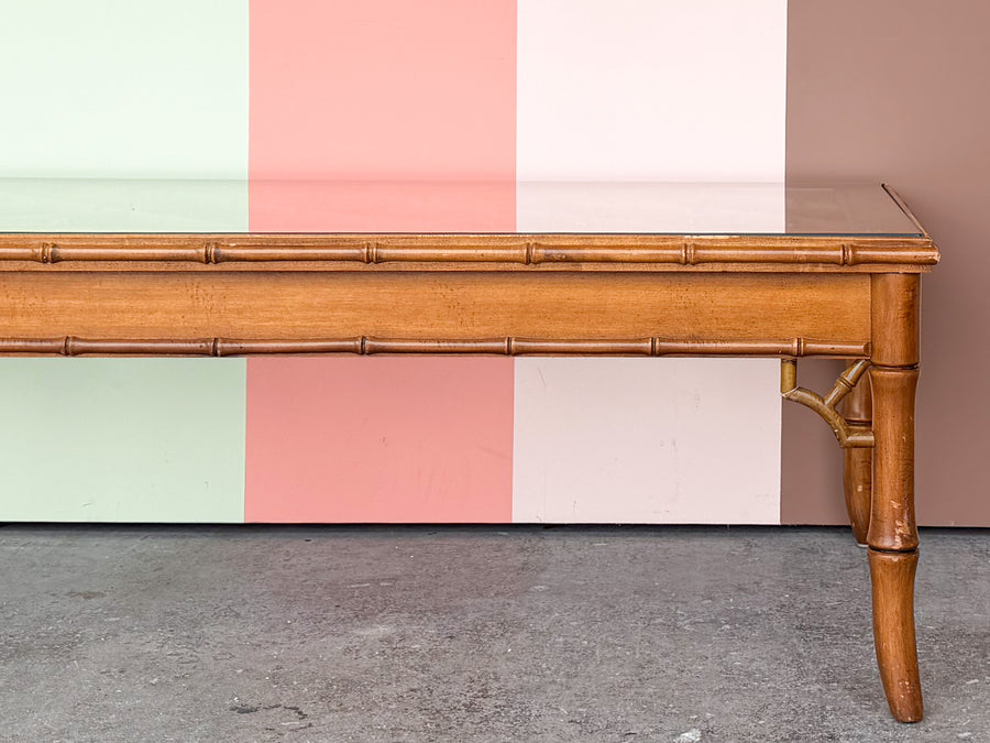 Thomasville Chippendale Faux Bamboo Coffee Table