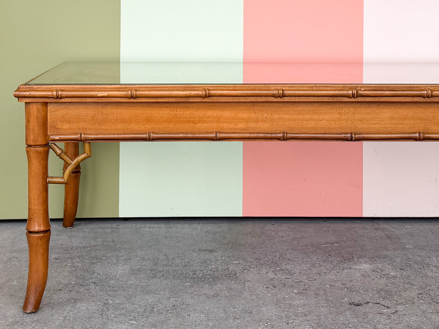 Thomasville Chippendale Faux Bamboo Coffee Table