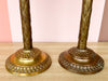 Pair of Brass Palm Tree Candlesticks