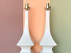 Pair of MCM Ceramic Pagoda Lamps