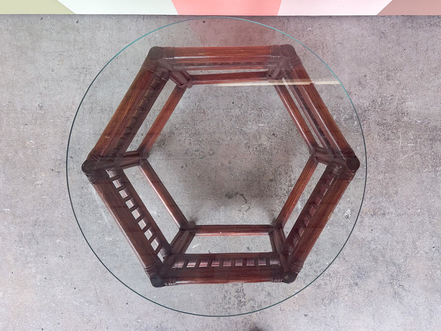Brighton Style Rattan Side Table