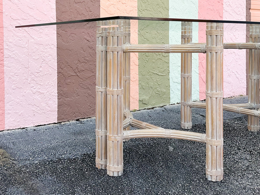 McGuire Rattan Dining Table