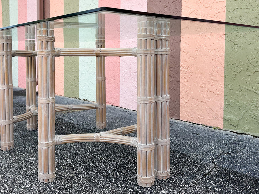 McGuire Rattan Dining Table