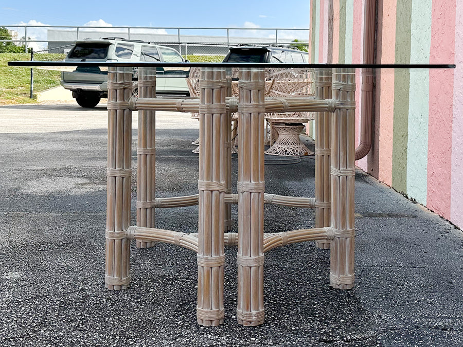 McGuire Rattan Dining Table